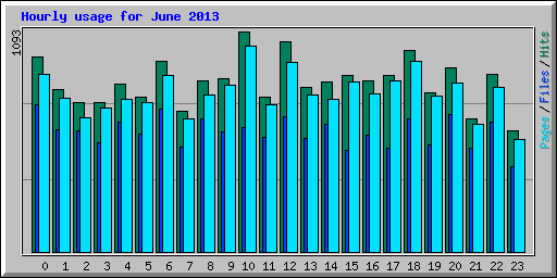 Hourly usage for June 2013
