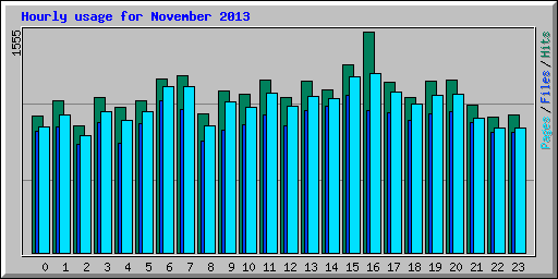 Hourly usage for November 2013