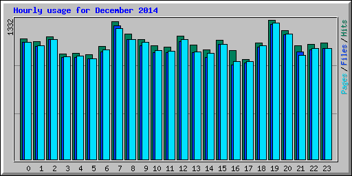 Hourly usage for December 2014