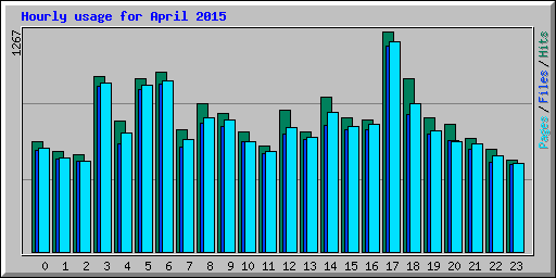 Hourly usage for April 2015