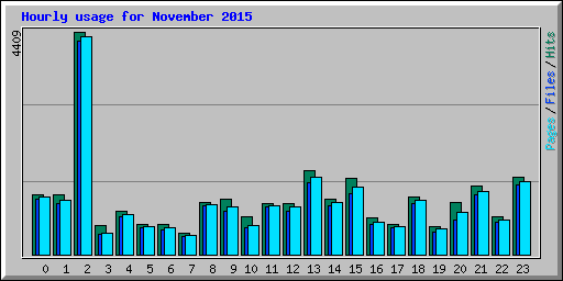 Hourly usage for November 2015