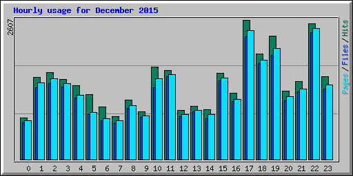 Hourly usage for December 2015